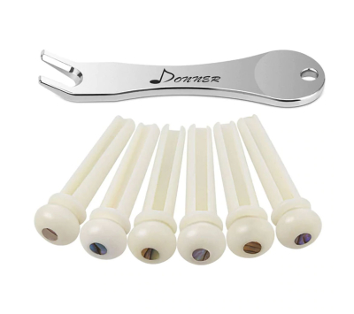 DONNER EC-2013 Κοκάλινα Bone Bridge Pins για Ακουστική Κιθάρα