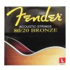 FENDER 3070L 80/20 BULLETS 12-52 Acoustic Guitar Strings Set