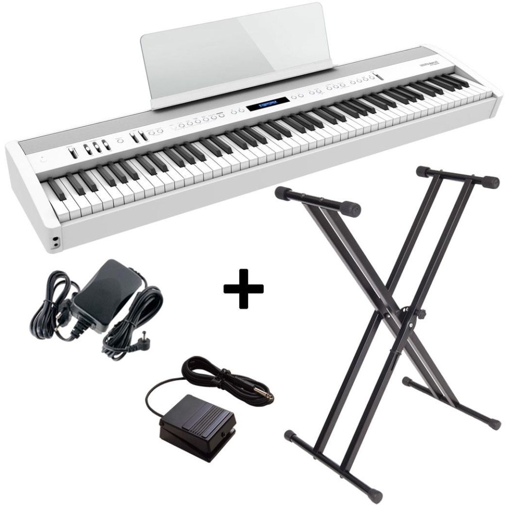 ROLAND FP-60X White Ηλεκτρικό Πιάνο με ΔΩΡΟ Βάση και Πεντάλ