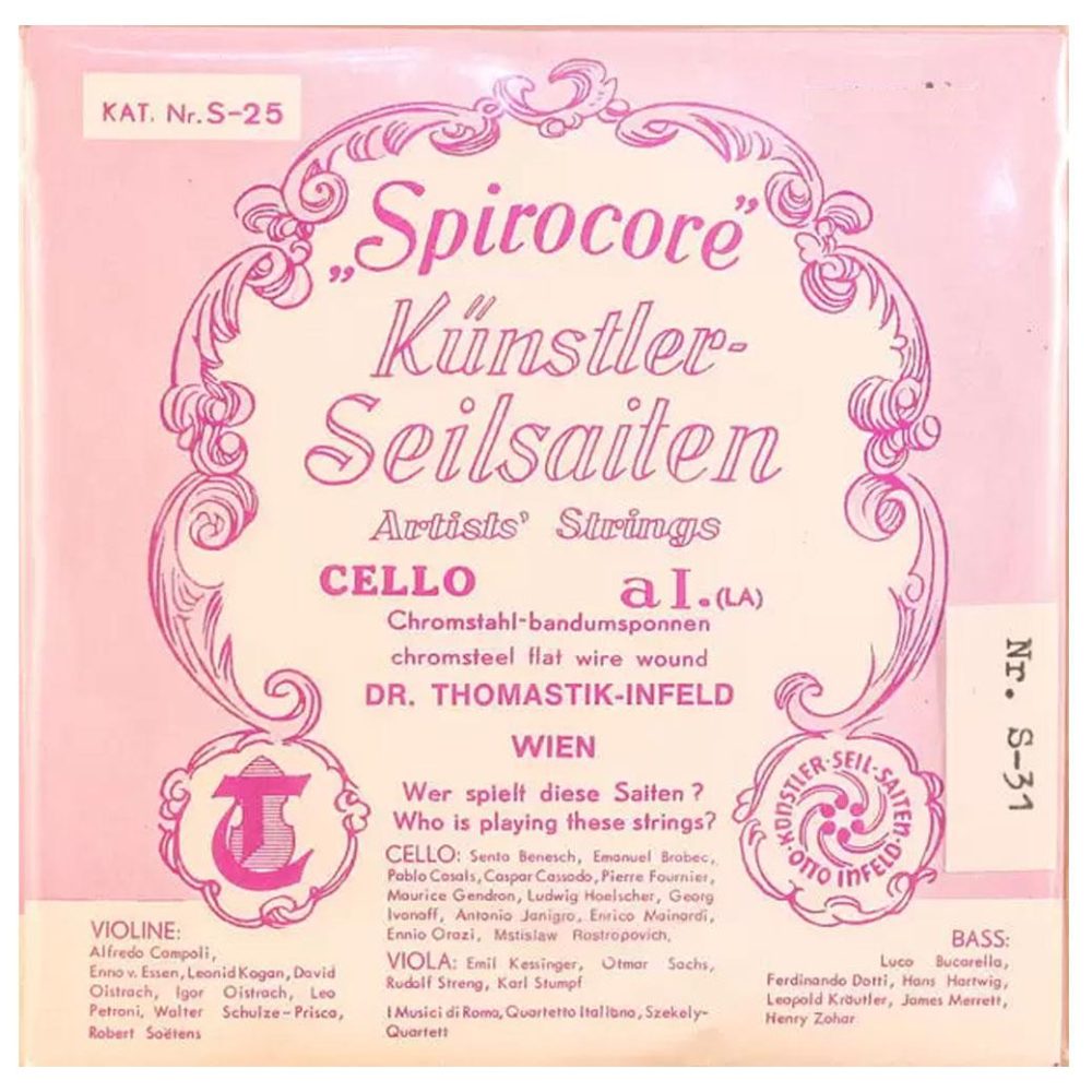 THOMASTIK SPIROCORE Cello Strings Set