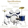 EASTAR EDS-480MBE Drum Set with Cymbals