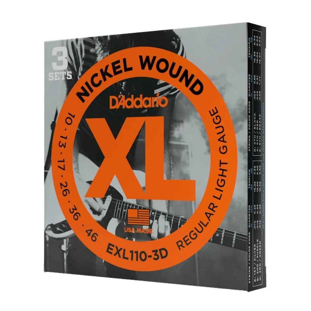 DADDARIO EXL110-3D REGULAR LIGHT 10-46 3-Pack | 3 Σετ Χορδές Ηλεκτρικής Κιθάρας
