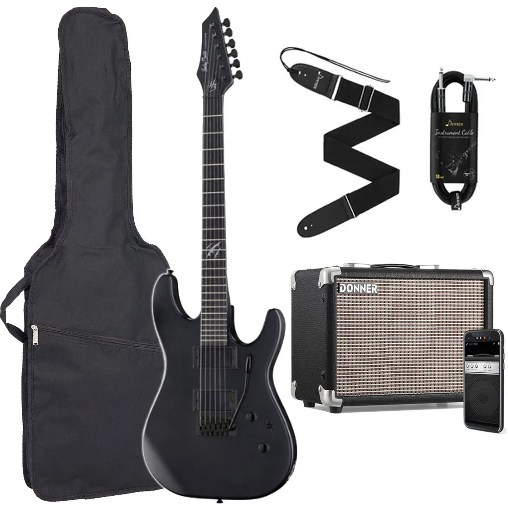 HARLEY BENTON HWY-252BKS Electric Guitar Set