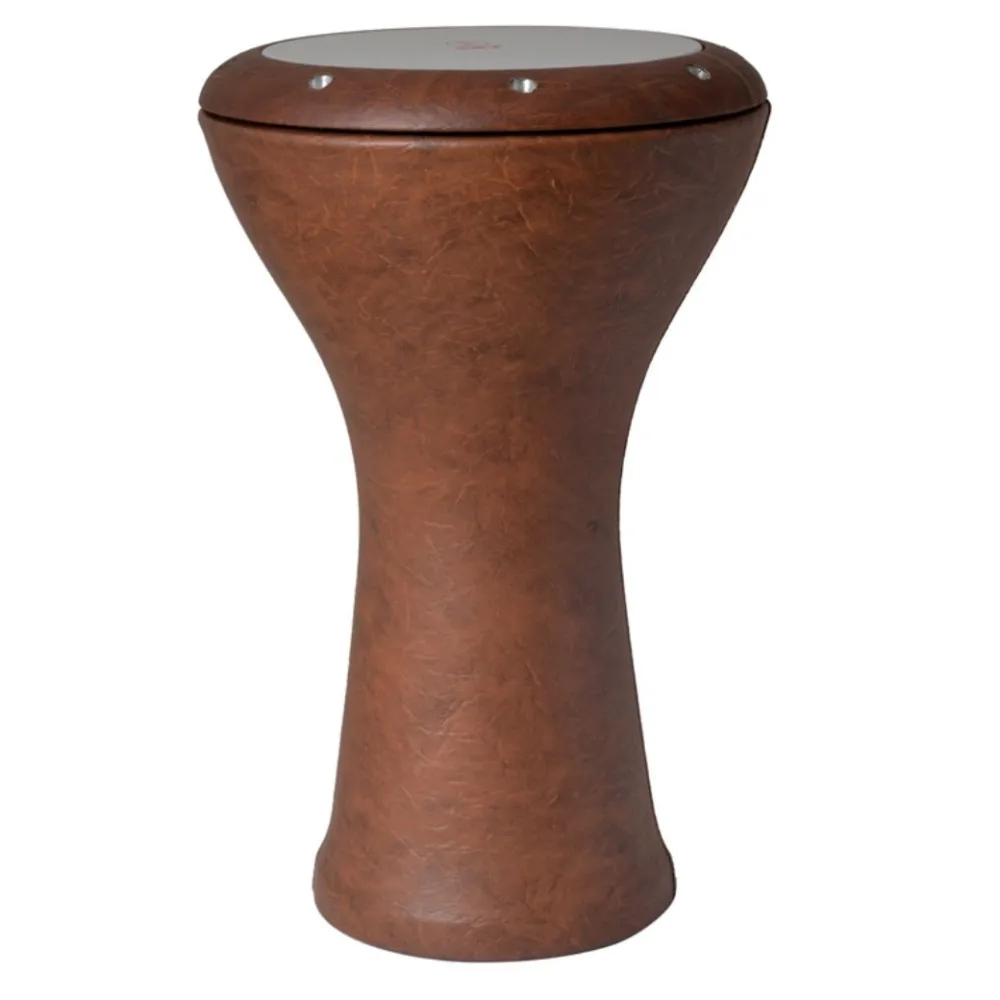 SAZ 370A-BRO Τουμπερλέκι - Νταραμπούκα Αλουμινίου Δερμάτινο Καφέ