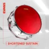 EVANS B14HR Hydraulic Red Coated 14' Snare Drum Head