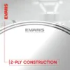 EVANS TT10EC2S Clear 10' Μεμβράνη για Τομ