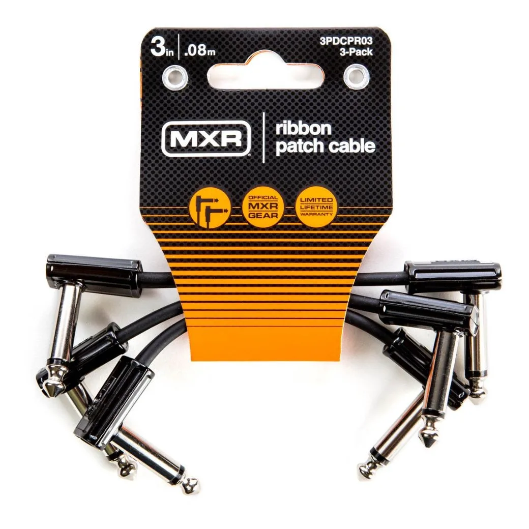 MXR 3PDCPR03 Σετ 3τεμ. καλώδιο 8cm με γωνία για πετάλια