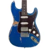 VINTAGE V6PU0012 ProShop Unique Electric Guitar - Distressed Metallic Blue Ηλεκτρική Κιθάρα